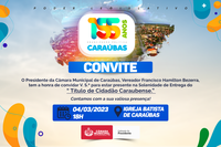 Câmara Municipal de Caraúbas realizará Sessão Solene para a entrega de títulos de cidadão caraubense